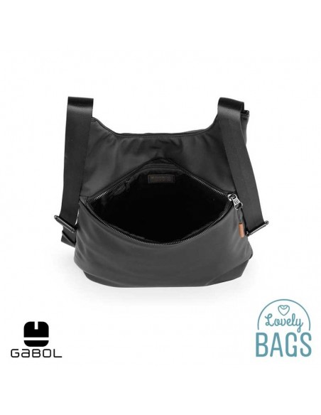 Mochila cinzenta-esverdeada com abertura traseira Gabol - Blur