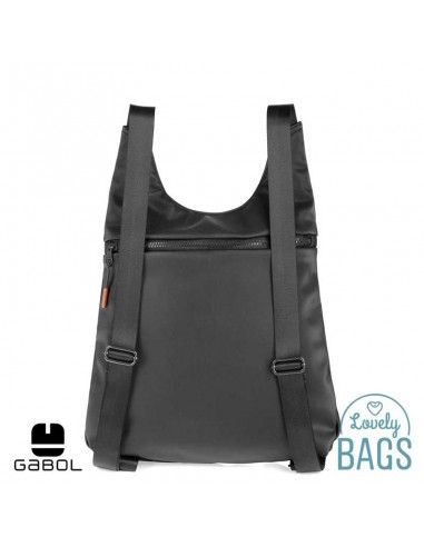 Mochila cinzenta-esverdeada com abertura traseira Gabol - Blur