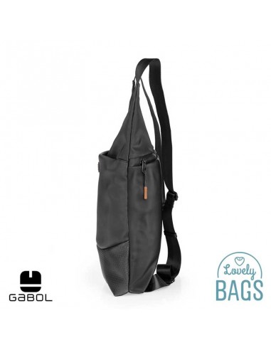 Mochila cinzenta-esverdeada com abertura traseira Gabol - Blur