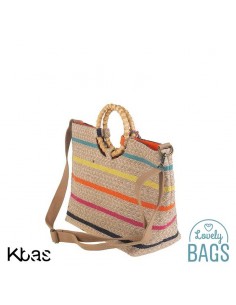 Bossa de mà multicolor jute i cotó - Kbas 2