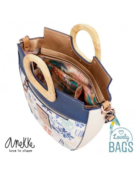 Tote amb ansa de fusta Anekke Sunrise