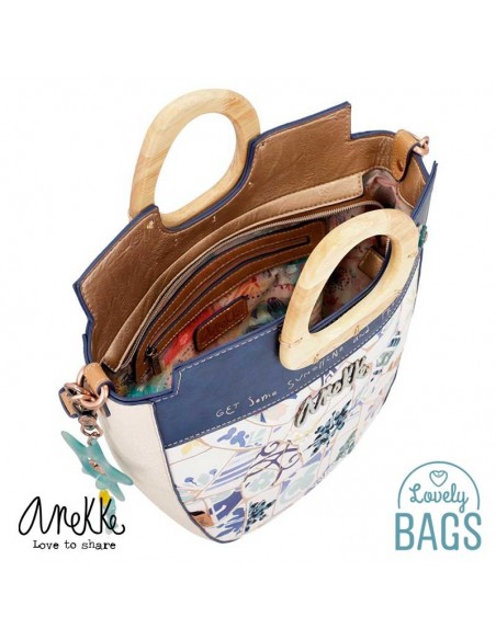 Tote amb ansa de fusta Anekke Sunrise