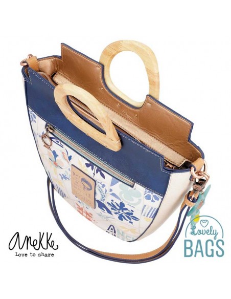 Tote com pega de madeira Anekke Sunrise
