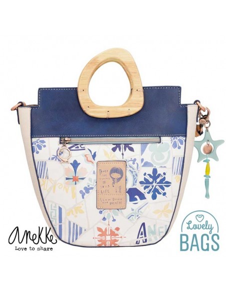 Tote com pega de madeira Anekke Sunrise