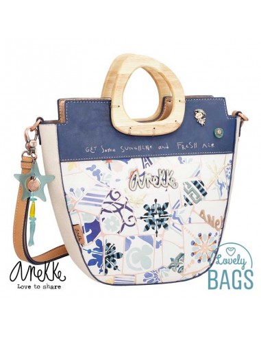 Tote amb ansa de fusta Anekke Sunrise