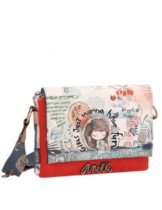 Bandolera con doble compartimento y solapa Anekke Fun & Music