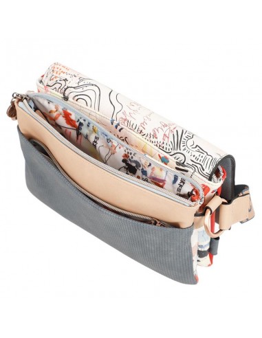 Bandolera amb doble compartiment i solapa Anekke Fun & Music
