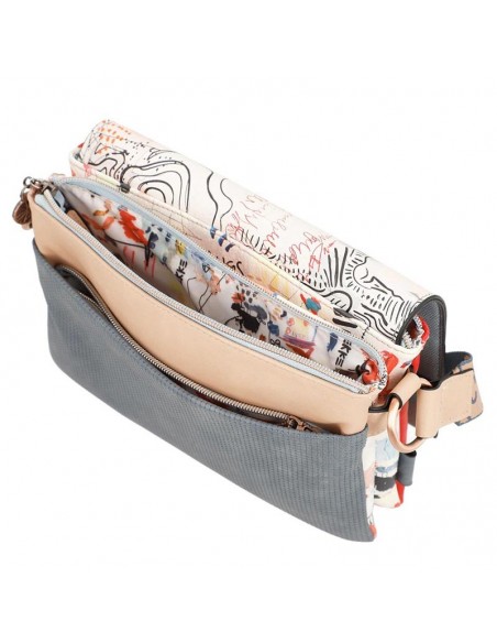 Bandolera amb doble compartiment i solapa Anekke Fun & Music