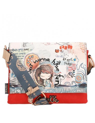 Bandolera amb doble compartiment i solapa Anekke Fun & Music